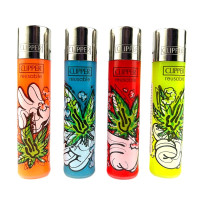 Зажигалка CLIPPER D24 "Cartoon leaves" #1