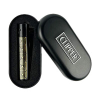 Зажигалка CLIPPER ELEGANT "Golden squares" (#2)