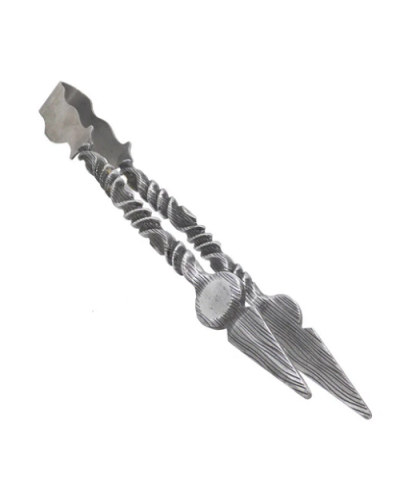 Щипці для вугілля з візурунком Garden (срібний)