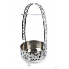 Корзина для угля Yahya Deep металлик с цветами