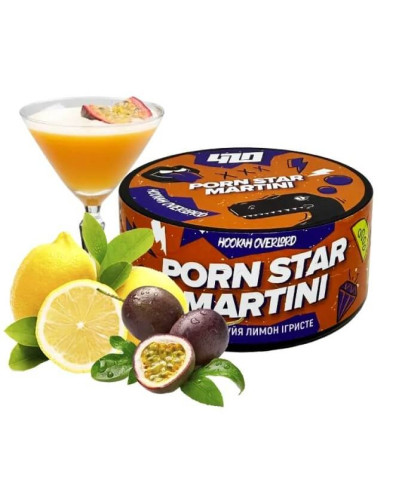 Табак 420 x Hookah Overlord Porn Star Martini (маракуйя, лимон, ігристе 100 г)
