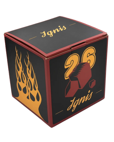 Вугілля кокосове Ignis 1 кг (64 куб) 26 мм