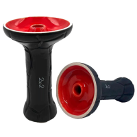 Чаша для кальяну 2x2 Medium Wood Red (чорна з червоним матова)