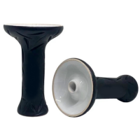 Чаша для кальяну 2x2 Medium Chaos White (чорна матова)