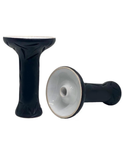 Чаша для кальяну 2x2 Medium Chaos White (чорна матова)