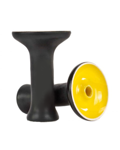 Чаша для кальяну 2x2 Medium Black Matt Yellow (чорна з жовтим матова)