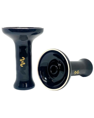 Чаша для кальяну 2x2 Medium Black Matt Black Glass (чорна глянцева)