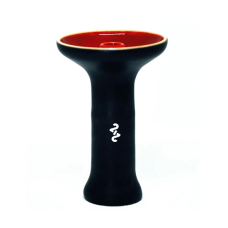 Чаша для кальяну 2x2 Medium Black Glass Red (чорна з червоним глянцева)