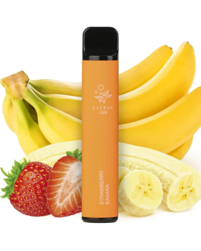 Одноразка ELF BAR 1500 "Strawberry Banana" со вкусом клубника банан
