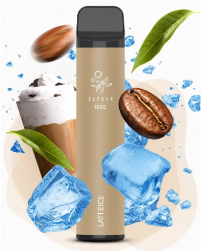 Одноразка ELF BAR 1500 "Latte ice" зі смаком кави