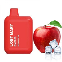 ОДНОРАЗКА LOST MARY BM5000 ЗАТЯЖОК 5% "RED APPLE ICE" ЗІ СМАКОМ ЧЕРВОНОГО ХОЛОДНОГО ЯБЛУКА