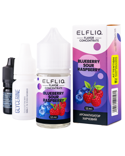 Набор для самозамеса ELF LIQ 30 мл 50 мг "Blueberry Sour Raspberry" со вкусом черники и кислой малины