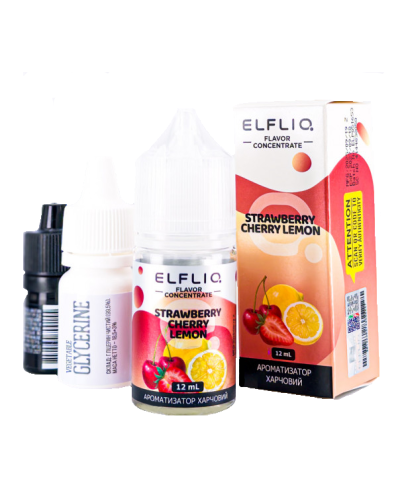 Набор для самозамеса ELF LIQ 30 мл 50 мг "Strawberry Cherry Lemon" со вкусом клубника вишня лимон