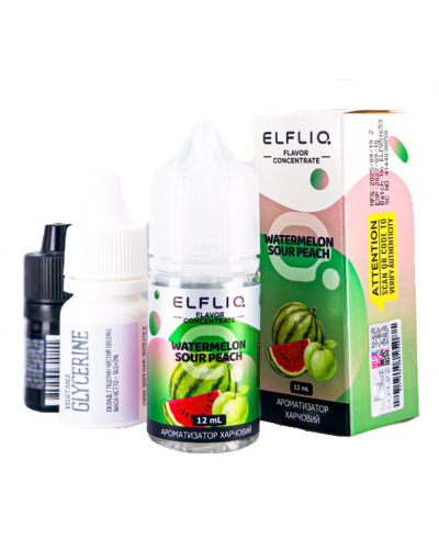 Набор для самозамеса ELF LIQ 30 мл 50 мг "Watermelon Sour Peach" со вкусом арбуз кислый персик