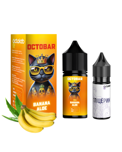 НАБОР ДЛЯ САМОЗАМЕСА OCTOBAR NFT 30 МЛ 50 МГ BANANA ALOE СО ВКУСОМ БАНАН АЛОЕ