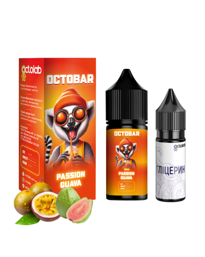 НАБОР ДЛЯ САМОЗАМЕСА OCTOBAR NFT 30 МЛ 50 МГ PASSION GUAVA СО ВКУСОМ ГУАВЫ ТА МАРАКУИ