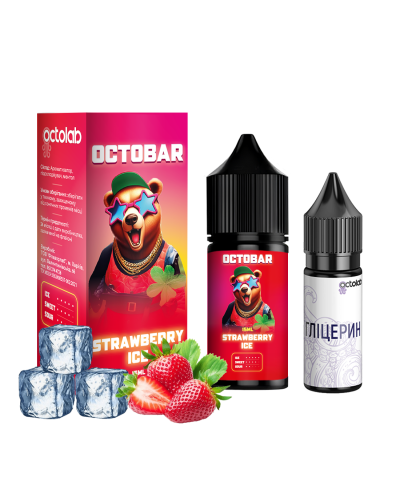 НАБІР ДЛЯ САМОЗАМІСУ OCTOBAR NFT 30 МЛ 50 МГ STRAWBERRY ICE ЗІ СМАКОМ ПОЛУНИЦІ З ЛЬОДОМ