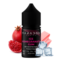 Жидкость для под систем PARADOX Vaping 30 мл 50 мг со вкусом Ice Pomegranate Gum (лёд гранат жвачка)