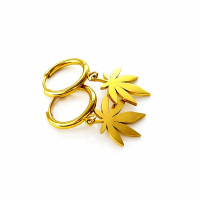 Сережки "Golden Leaf" золотисті