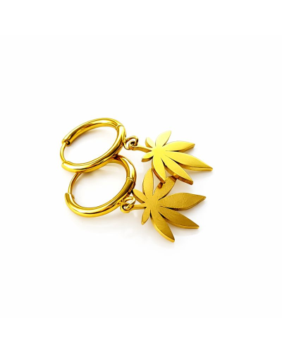 Сережки "Golden Leaf" золотисті