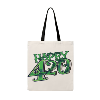 Шопер "Happy 420" в білому кольорі