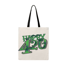 Шопер "Happy 420" в білому кольорі