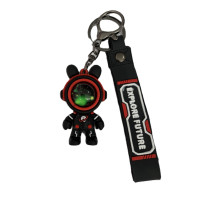 Брелок для ключей Explore Future "Astronaut" в черно-красном костюме с зеленым отражением в шлеме