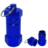 Брелок-контейнер в синем цвете