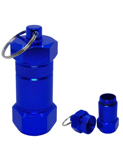 Брелок-контейнер в синьому кольорі Брелок-контейнер в синьому кольорі