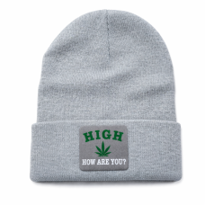 Шапка "High How are you?" сірого кольору