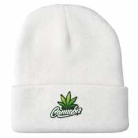 Шапка "Cannabis" белого цвета