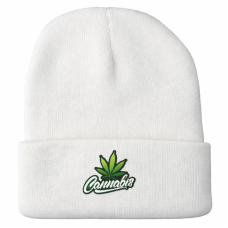 Шапка "Cannabis" білого кольору