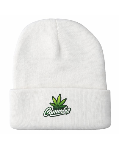 Шапка "Cannabis" білого кольору