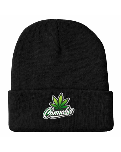 Шапка "Cannabis" чорного кольору