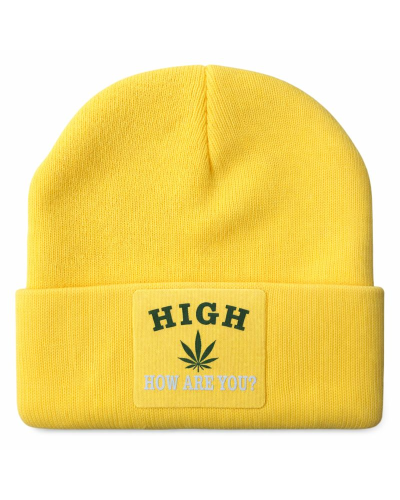 Шапка "High How are you?" жовтого кольору