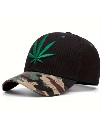 Кепка "Canabis" камуфляжом чорного кольору
