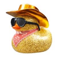 Cool Duck Жовте каченя в капелюсі з гвинтівкою (Діско-стайл)