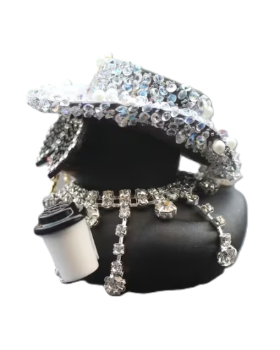 Cool Duck Чорне каченя в капелюсі з стразами Cool Duck Чорне каченя в капелюсі з стразами