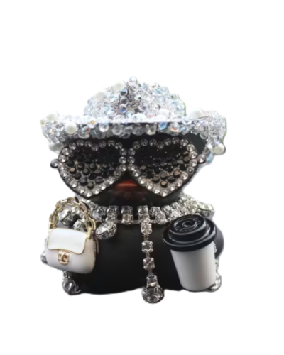 Cool Duck Чорне каченя в капелюсі з стразами