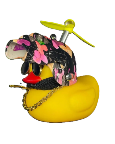 Cool Duck Чорне каченя в шоломі "PUBG" (з сердечками)