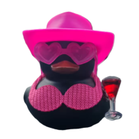 Cool Duck Чорне каченя в капелюсі та с бюстгальтером