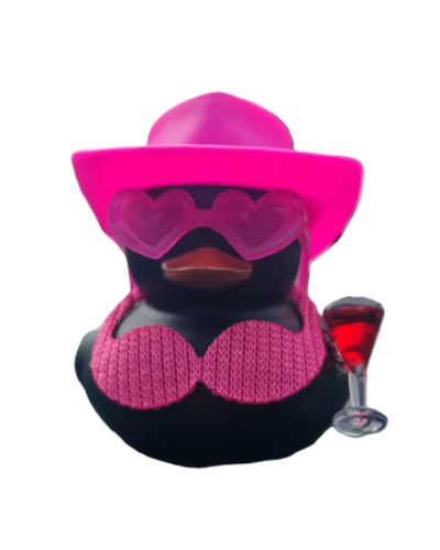 Cool Duck Чорне каченя в капелюсі та с бюстгальтером