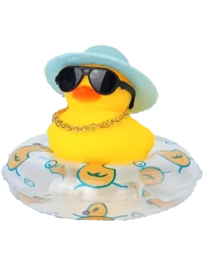 Cool Duck Жовте каченя в білому капелюсі з кругом для плавання