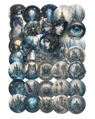 Набор стикеров "стимпанк" 96 шт