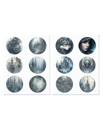 Набор стикеров "стимпанк" 96 шт