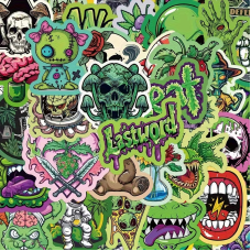 Набор стикеров "Psychedelic" 120 шт