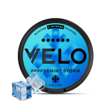 Снюс VELO Peppermint Storm (Мята) 20шт (ник 17 мг)